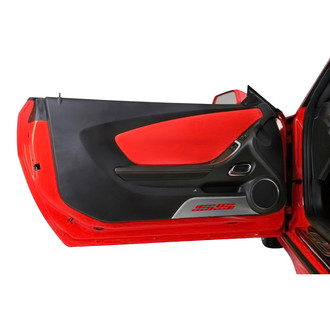 ACC® - GM Licensed Brushed Door Panel Kick Plates with Red SS Logo