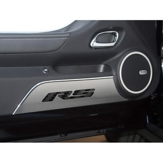 ACC® - GM Licensed Brushed Door Panel Kick Plates with Black RS Logo
