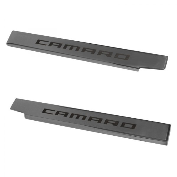 American Car Craft® - Brushed Door Sills With Camaro Logo