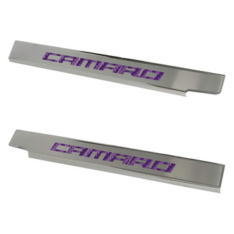 ACC® - Brushed Door Sills with Purple Camaro Logo