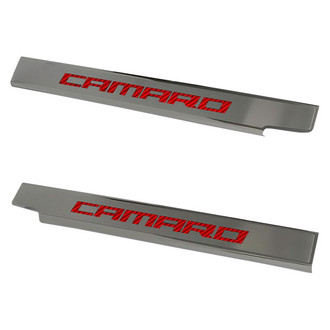 ACC® - Brushed Door Sills with Red Camaro Logo