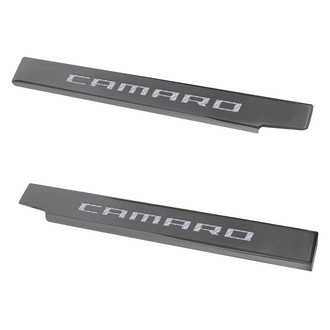 ACC® - Brushed Door Sills with White Camaro Logo