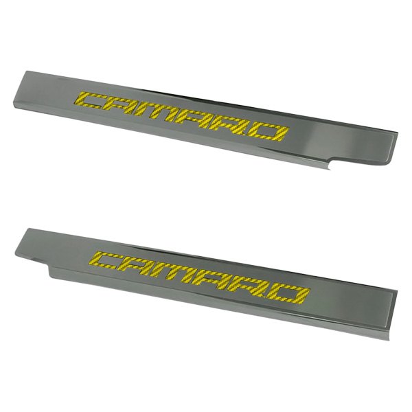 American Car Craft® - Brushed Door Sills With Camaro Logo