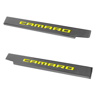 ACC® - Brushed Door Sills with Yellow Camaro Logo