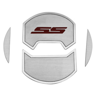 ACC® - Brushed A/C Vent Duct Covers with Garnet Red SS Logo