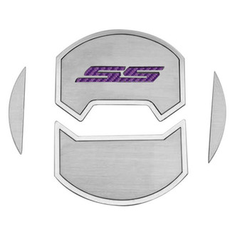 ACC® - Brushed A/C Vent Duct Covers with Purple SS Logo