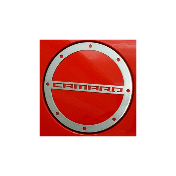 American Car Craft® - GM Licensed Polished Gas Cap Cover with Camaro Logo
