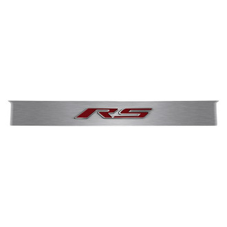 ACC® - GM Licensed Brushed Trunk Lid Plate with Garnet Red RS Logo