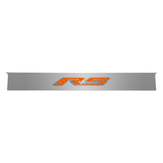 ACC® - GM Licensed Brushed Trunk Lid Plate with Orange Carbon Fiber RS Logo