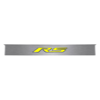 ACC® - GM Licensed Brushed Trunk Lid Plate with Yellow Solid RS Logo
