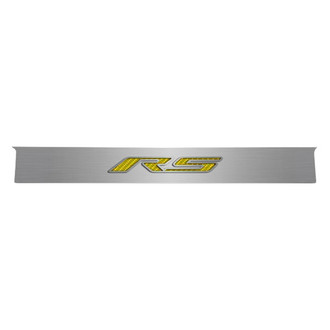 ACC® - GM Licensed Brushed Trunk Lid Plate with Yellow Carbon Fiber RS Logo