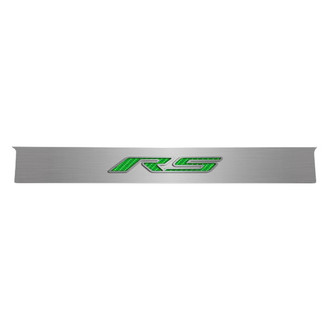 ACC® - GM Licensed Brushed Trunk Lid Plate with Synergy Green Carbon Fiber RS Logo