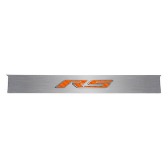 ACC® - GM Licensed Polished Trunk Lid Plate with Orange Carbon Fiber RS Logo