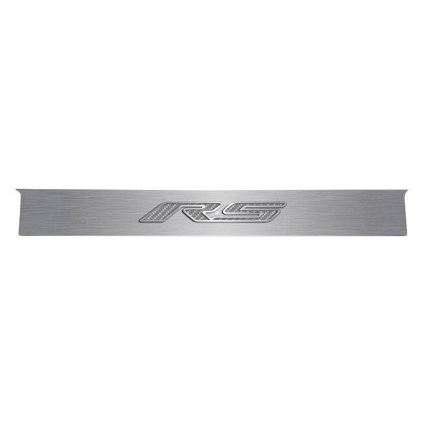American Car Craft® - GM Licensed Polished Trunk Lid Plate with White Carbon Fiber RS Logo