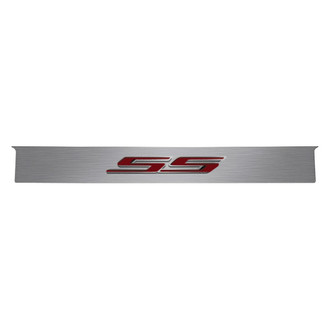 ACC® - GM Licensed Brushed Trunk Lid Plate with Garnet Red SS Logo
