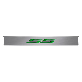 ACC® - GM Licensed Brushed Trunk Lid Plate with Green Carbon Fiber SS Logo