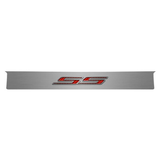 ACC® - GM Licensed Brushed Trunk Lid Plate with Red Carbon Fiber SS Logo