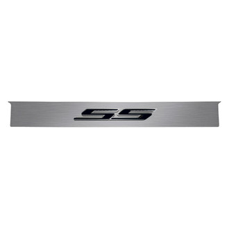 ACC® - GM Licensed Brushed Trunk Lid Plate with Black Solid SS Logo