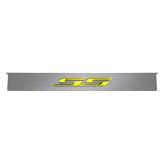 ACC® - GM Licensed Brushed Trunk Lid Plate with Yellow Solid SS Logo