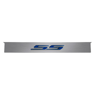 ACC® - GM Licensed Polished Trunk Lid Plate with Dark Blue Solid SS Logo