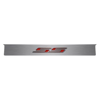ACC® - GM Licensed Polished Trunk Lid Plate with Red Carbon Fiber SS Logo