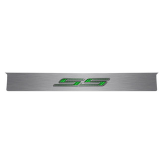 ACC® - GM Licensed Polished Trunk Lid Plate with Synergy Green Carbon Fiber SS Logo