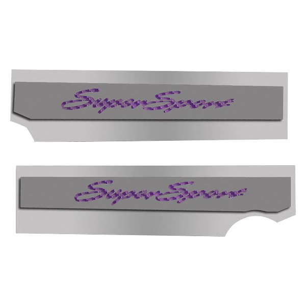 American Car Craft® - Polished Fuel Rail Covers with Purple Super Sport Logo