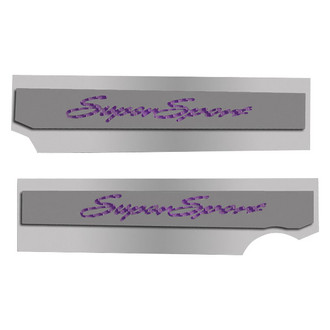 ACC® - Polished Fuel Rail Covers with Purple Carbon Fiber Super Sport Logo