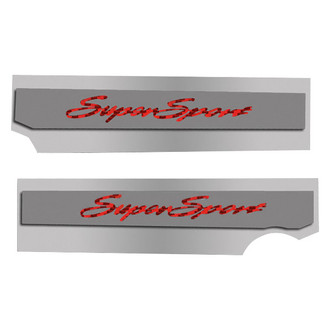 ACC® - Polished Fuel Rail Covers with Red Carbon Fiber Super Sport Logo