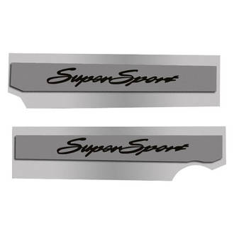 ACC® - Polished Fuel Rail Covers with Black Solid Super Sport Logo