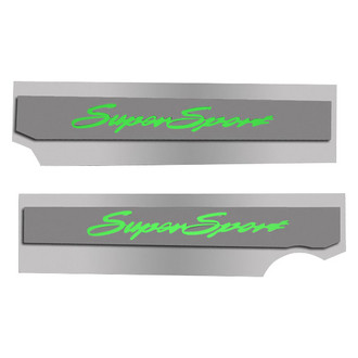 ACC® - Polished Fuel Rail Covers with Synergy Green Solid Super Sport Logo