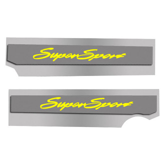 ACC® - Polished Fuel Rail Covers with Yellow Solid Super Sport Logo
