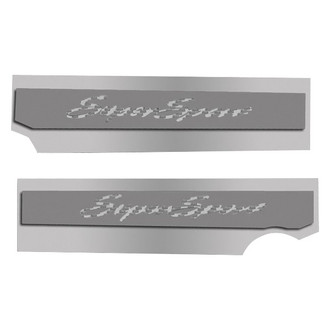 ACC® - Polished Fuel Rail Covers with White Carbon Fiber Super Sport Logo