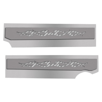 ACC® - Polished Fuel Rail Covers with White Carbon Fiber Tribal Flame Insert
