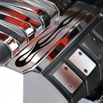 ACC® - Polished Fuel Rail Covers with Black Solid True Flame Insert