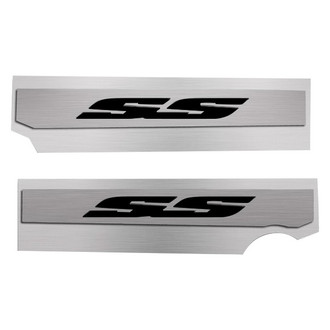 ACC® - Polished Fuel Rail Covers with Brushed Black Solid SS Logo