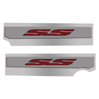 ACC® - Polished Fuel Rail Covers with Garnet Red Solid SS Logo