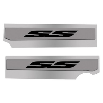 ACC® - Polished Fuel Rail Covers with Black Solid SS Logo