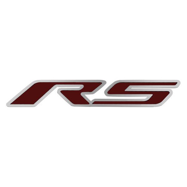 American Car Craft® - GM Licensed Series Brushed Hood Emblem with Garnet Red RS Logo