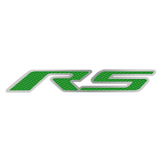 ACC® - GM Licensed Series Brushed Hood Emblem with Green Carbon Fiber RS Logo