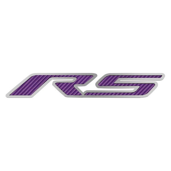 American Car Craft® - GM Licensed Series Brushed Hood Emblem with Purple RS Logo