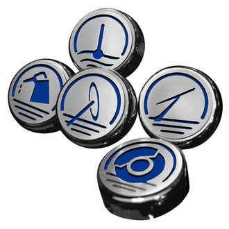 ACC® - Chrome Dark Blue Solid Cap Cover Set