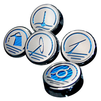 ACC® - Brushed Blue Carbon Fiber Cap Cover Set