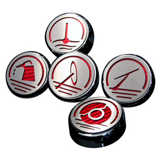 ACC® - Brushed Red Carbon Fiber Cap Cover Set