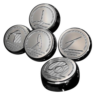 ACC® - Brushed White Carbon Fiber Cap Cover Set