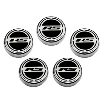 ACC® - Brushed Cap Cover Set with Brushed Black Solid RS Logo