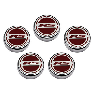 ACC® - Brushed Cap Cover Set with Garnet Red Solid RS Logo