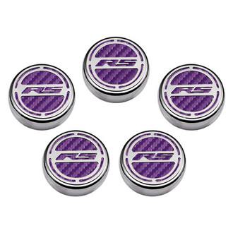 ACC® - Brushed Cap Cover Set with Purple Carbon Fiber RS Logo