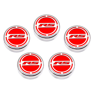 ACC® - Brushed Cap Cover Set with Red Carbon Fiber RS Logo