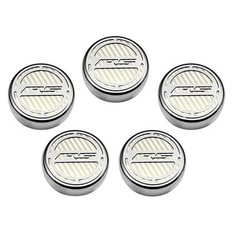 ACC® - Brushed Cap Cover Set with White Carbon Fiber RS Logo